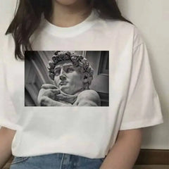 Aesthetic Printed T-shirt with Hands Graphic - Image / XXS