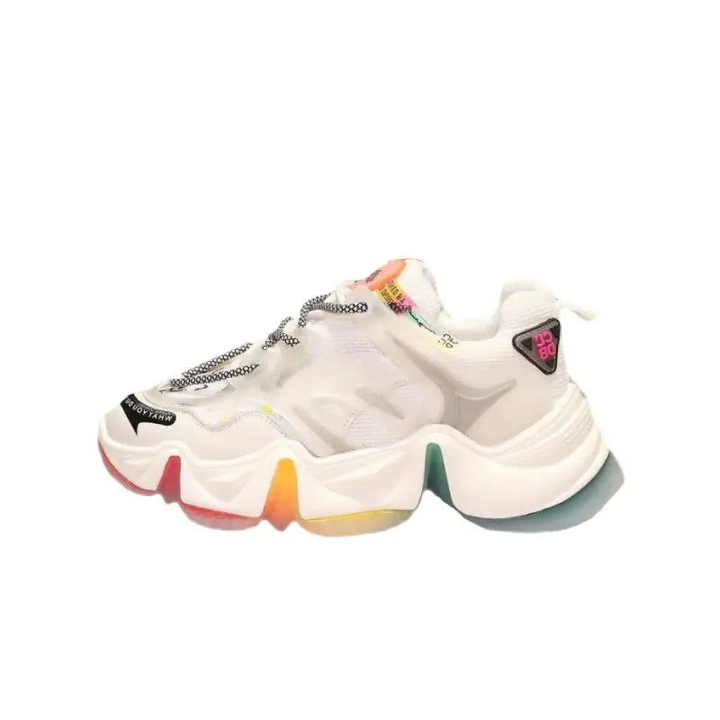 Aesthetic Rainbow Chunky Platforn Sneakers