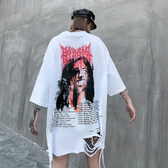Aesthetic Ripped Oversized T-Shirt