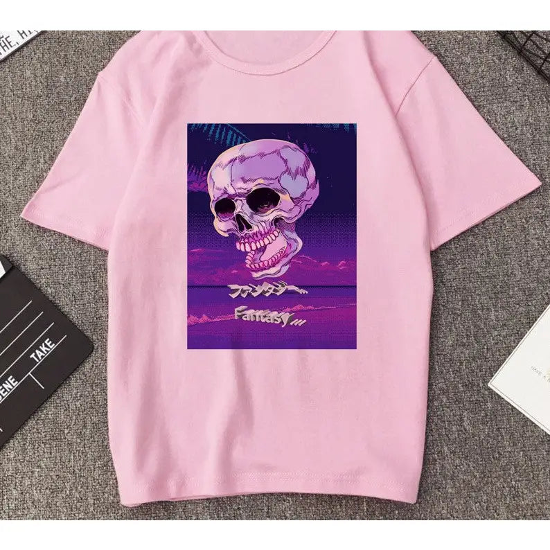 Aesthetic Round Neck Vaporwave T-Shirt