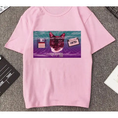 Aesthetic Round Neck Vaporwave T-Shirt