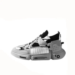 Aesthetic Skateboard Patch Lace Up Sneakers Euro Size Gray