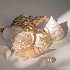 Aesthetic Stainless Steel Bird Shaped Stud Earring Gold