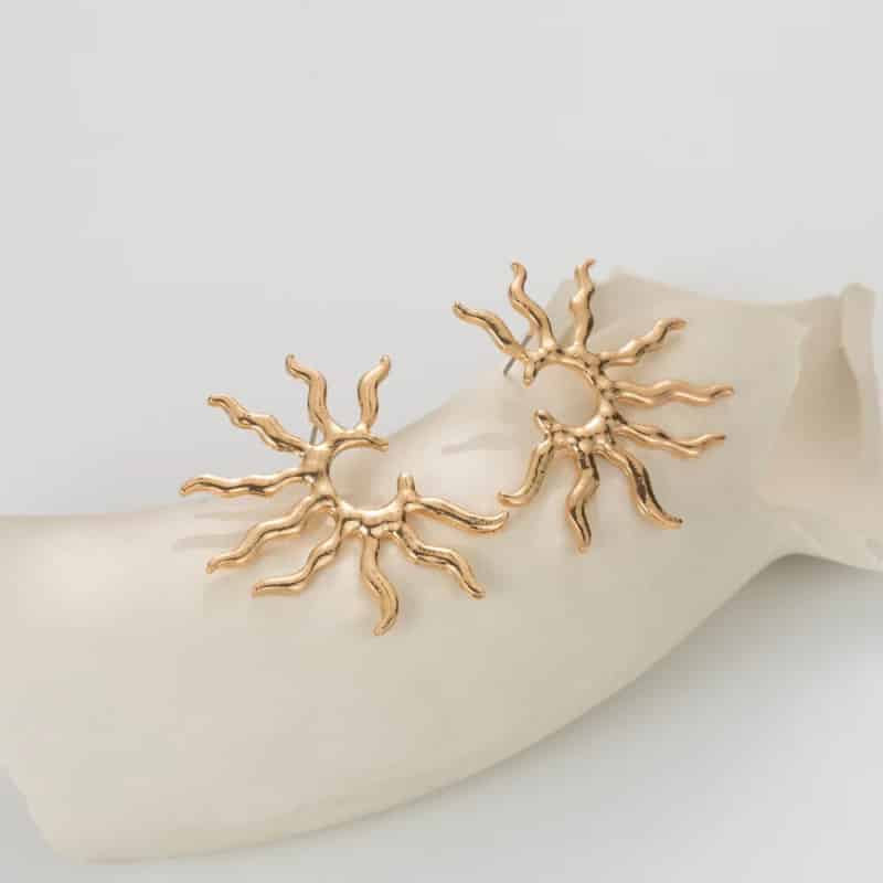 Aesthetic Sun Stud Statement Earrings for Everyday Style