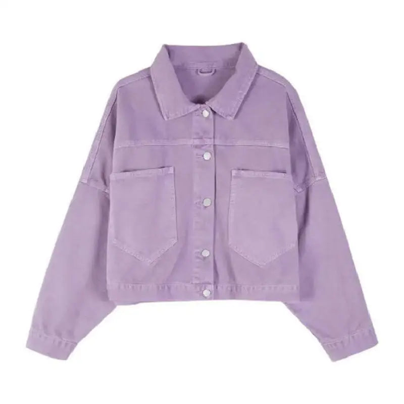 Aesthetic Turn Down Collar Denim Jackets for Everyday Wear