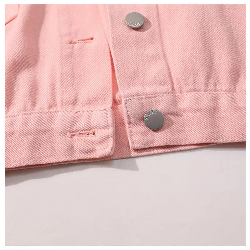 Aesthetic Turn Down Collar Denim Jackets for Everyday Wear