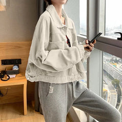 Aesthetic Turn Down Collar Denim Jackets for Everyday Wear