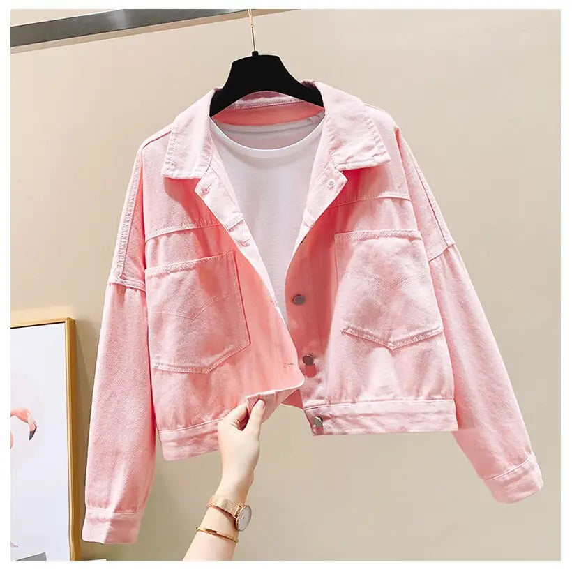 Aesthetic Turn Down Collar Denim Jackets for Everyday Wear