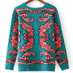 Aesthetic UFO Knitted Sweater Cotton Polyester Design