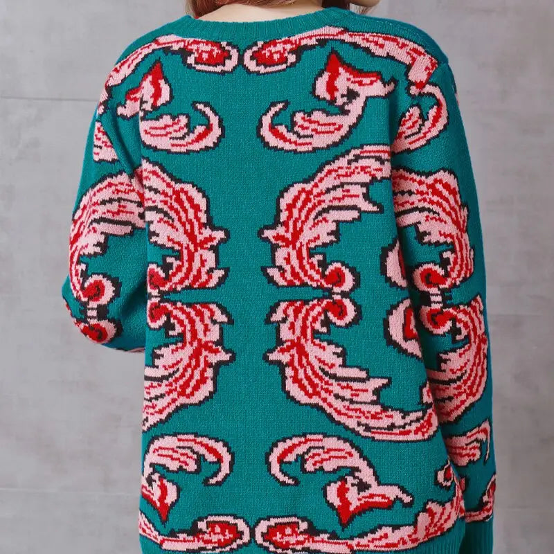 Aesthetic UFO Knitted Sweater Cotton Polyester Design