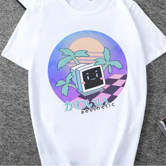 Aesthetic Vaporwave Cool Print T-Shirt