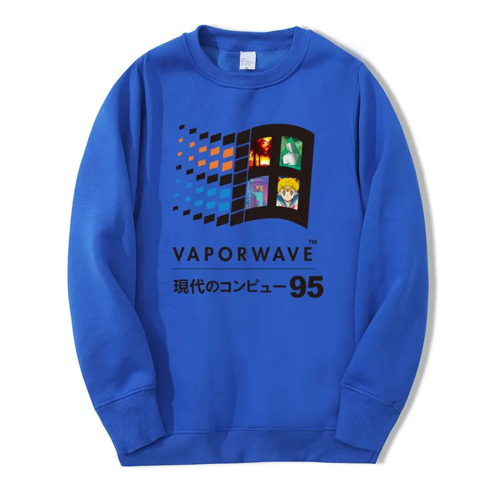 Aesthetic Vaporwave Retro Sweatshirt - Blue / S - SWEATSHIRT