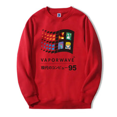 Aesthetic Vaporwave Retro Sweatshirt - Red / S - SWEATSHIRT