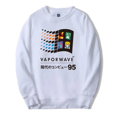 Aesthetic Vaporwave Retro Sweatshirt - White / S