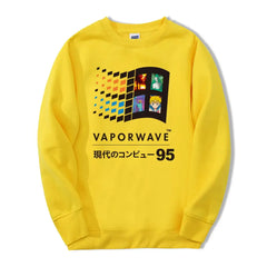 Aesthetic Vaporwave Retro Sweatshirt - Yellow / S