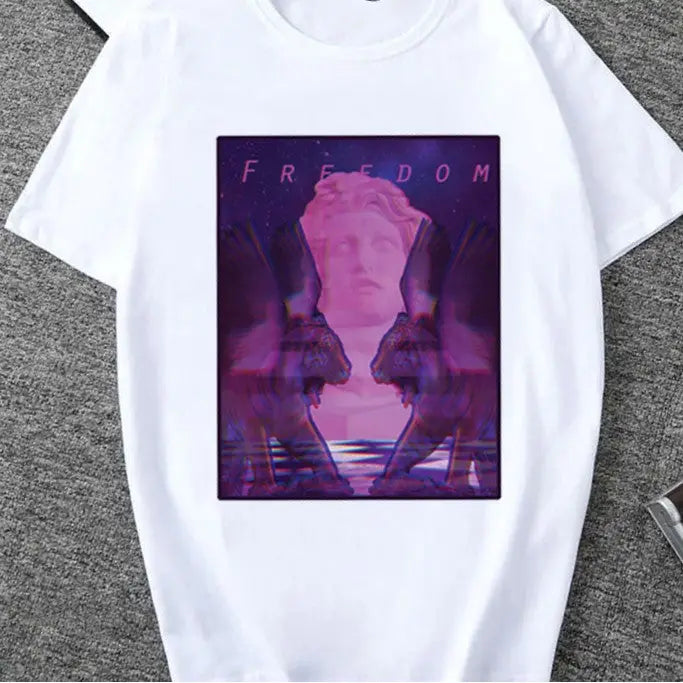 Aesthetic Vaporwave Sculpture T-shirt - Purple / S - T-Shirt