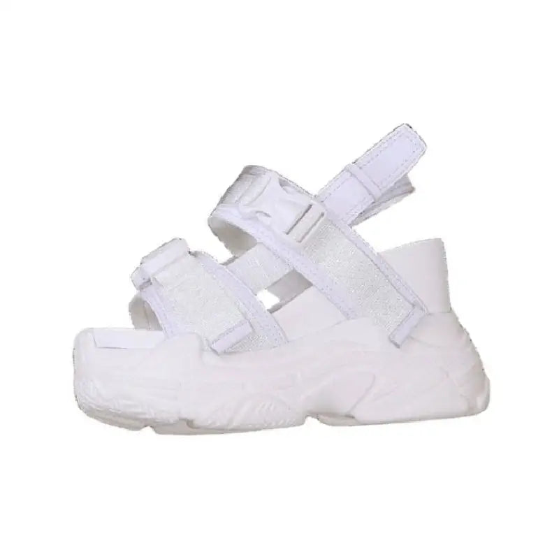 Aesthetic Vegan Platform Sandals with Synthetic Sole
