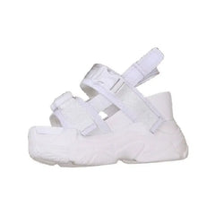 Aesthetic Vegan Platform Sandals with Synthetic Sole