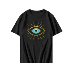 Aesthetic Y2K Eye O Neck T Shirt Black / XS