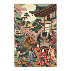 Akira Hokusai - Japanese Yōkai Rug - 48’ × 72’ - Home Decor