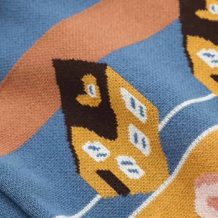 Alice In Wonderland Knitted Sweater for Adults Blue