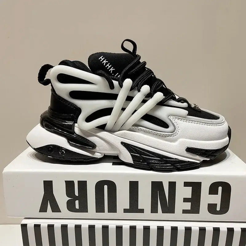 Alien Aesthetic Chunky Lace Up Non Slip Sneakers
