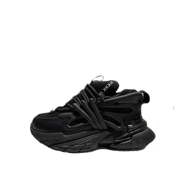Alien Aesthetic Chunky Lace Up Sneakers Black / 34