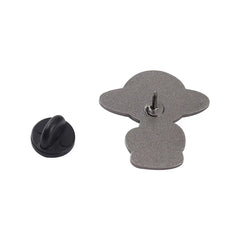 Alien Cat Lapel Badge with Moon Spaceship Design