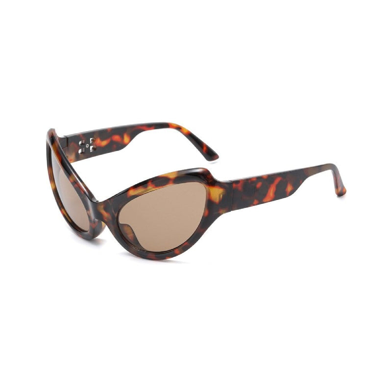 Alien Oval Sunglasses - Black-Orange / One Size