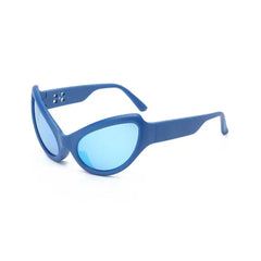 Alien Oval Sunglasses UV400 Polycarbonate Frame Blue
