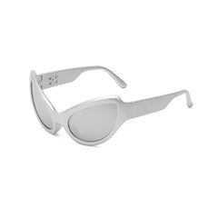 Alien Oval Sunglasses UV400 Polycarbonate Frame White