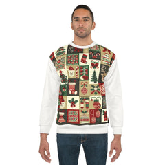 All Over Print Christmas Sweatshirt Enchanted Yuletide Glow