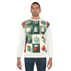 All Over Print Christmas Sweatshirt Enchanting Yuletide