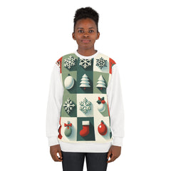 All Over Print Christmas Sweatshirt Enchanting Yuletide
