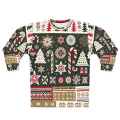 All Over Print Christmas Sweatshirt Festive Wonderland