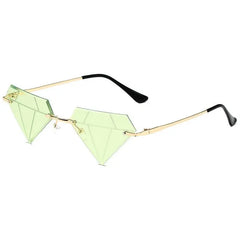 Alloy Frame Diamond Shape Sunglasses Resin Lenses