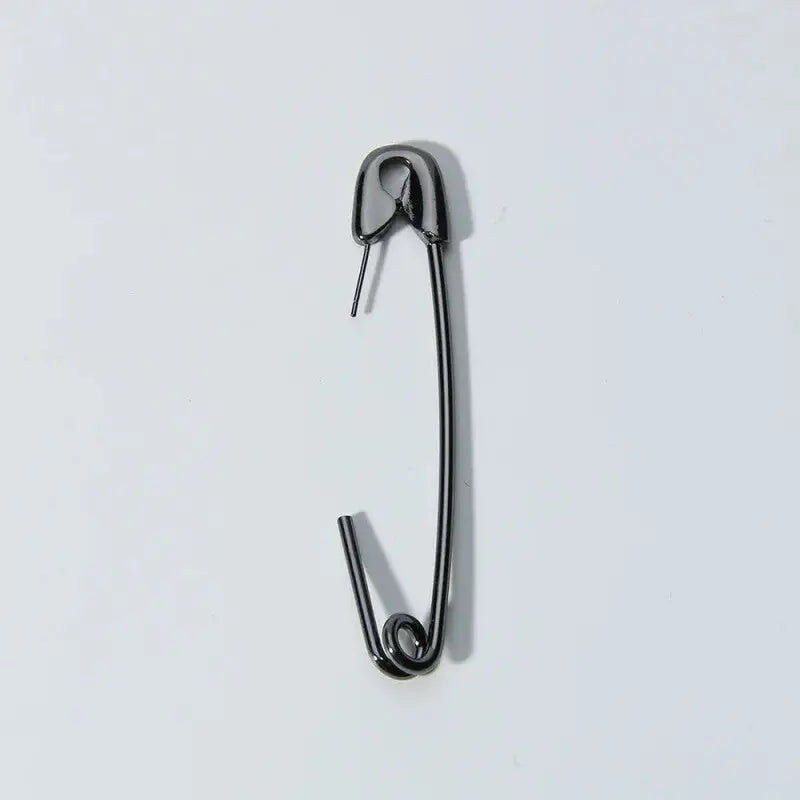 Alloy Safety Hook Earrings for Everyday Wear Black