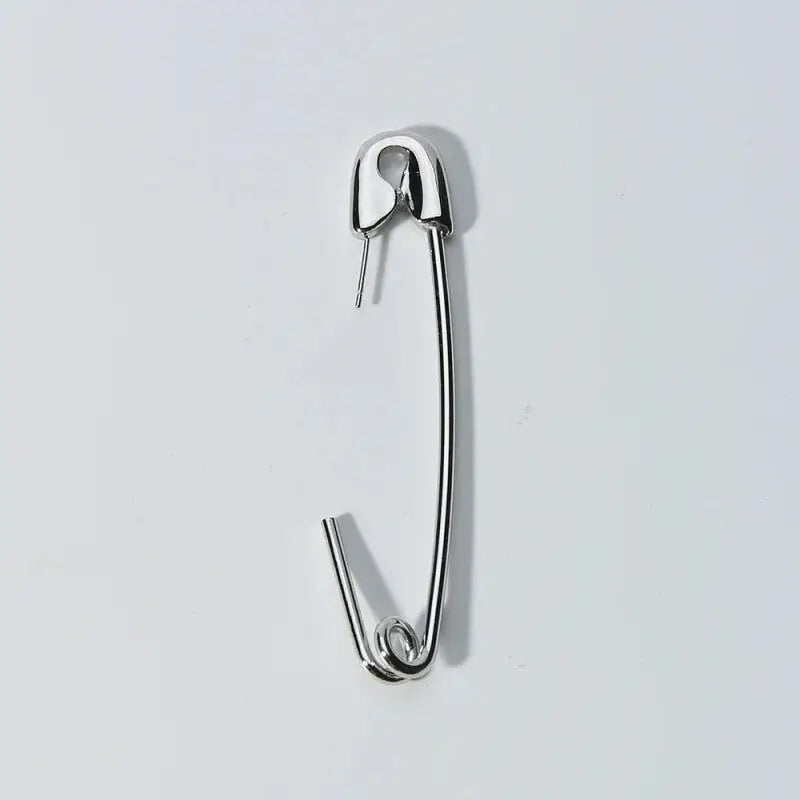 Alloy Safety Hook Earrings for Everyday Wear Silver
