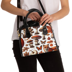 Amelia Auburn Shoulder Handbag with Multiple Compartments