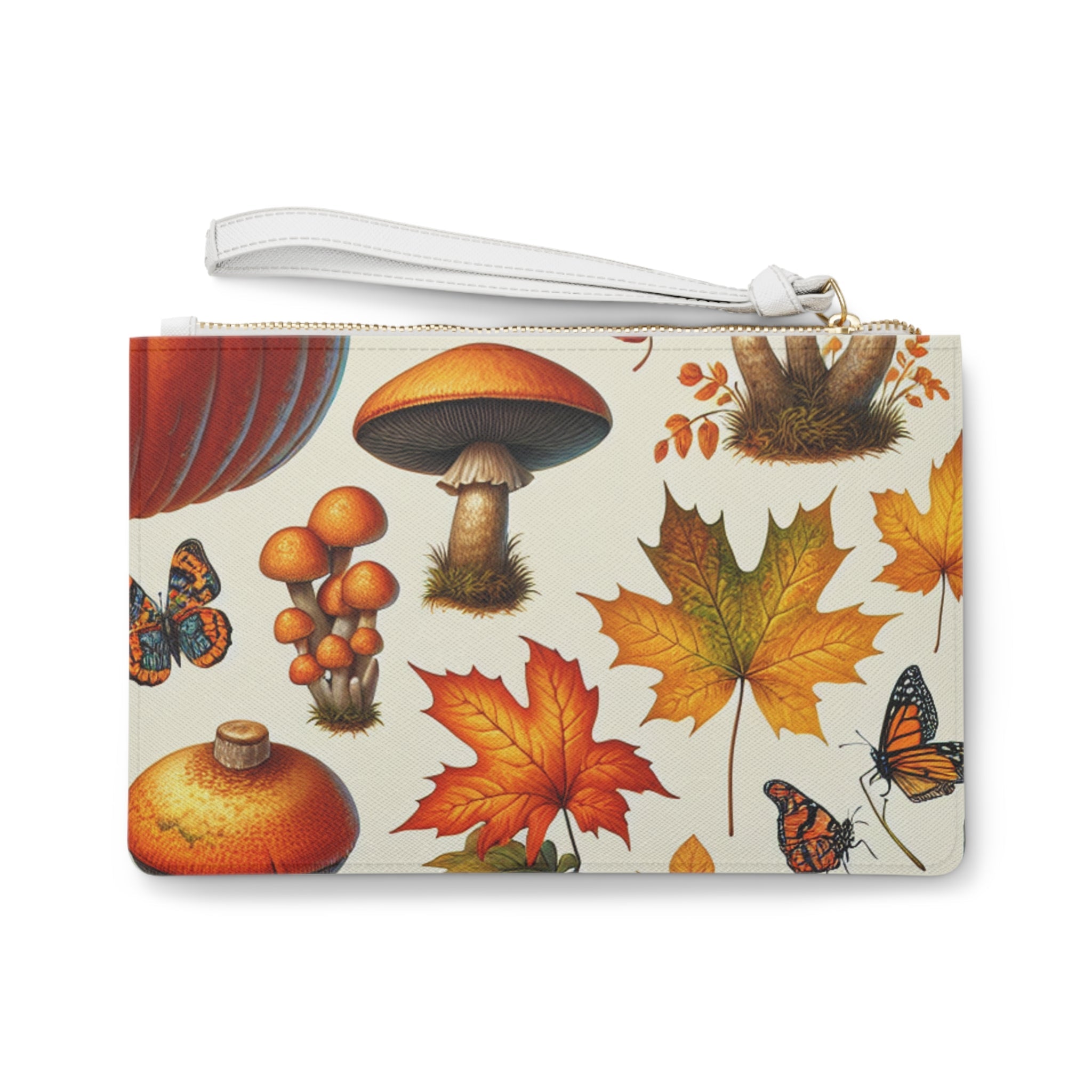 Amelia Harvest Autumn Clutch Bag with Pumpkin and Leaf