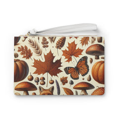 Amelia Harvest Clutch Bag with Autumn Fox and Leaf Design