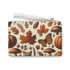 Amelia Harvest Clutch Bag with Autumn Fox and Leaf Design