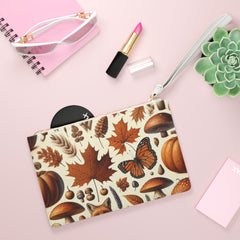 Amelia Harvest Clutch Bag with Autumn Fox and Leaf Design