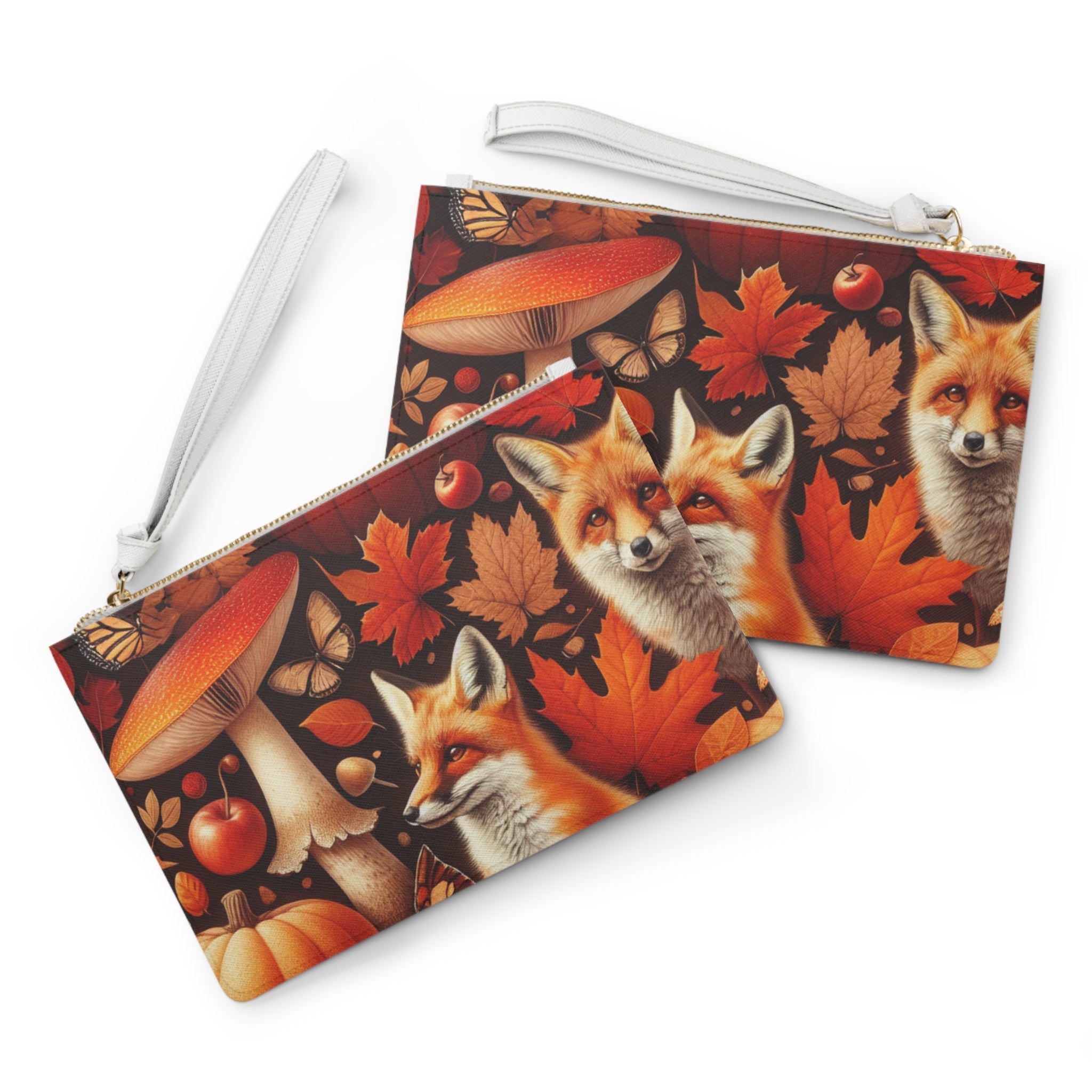 Amelia Harvest Clutch Bag with Autumn Leaf Design One size