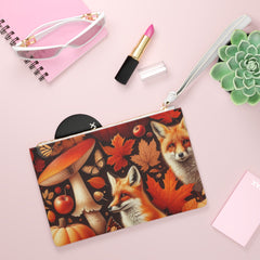 Amelia Harvest Clutch Bag with Autumn Leaf Design One size