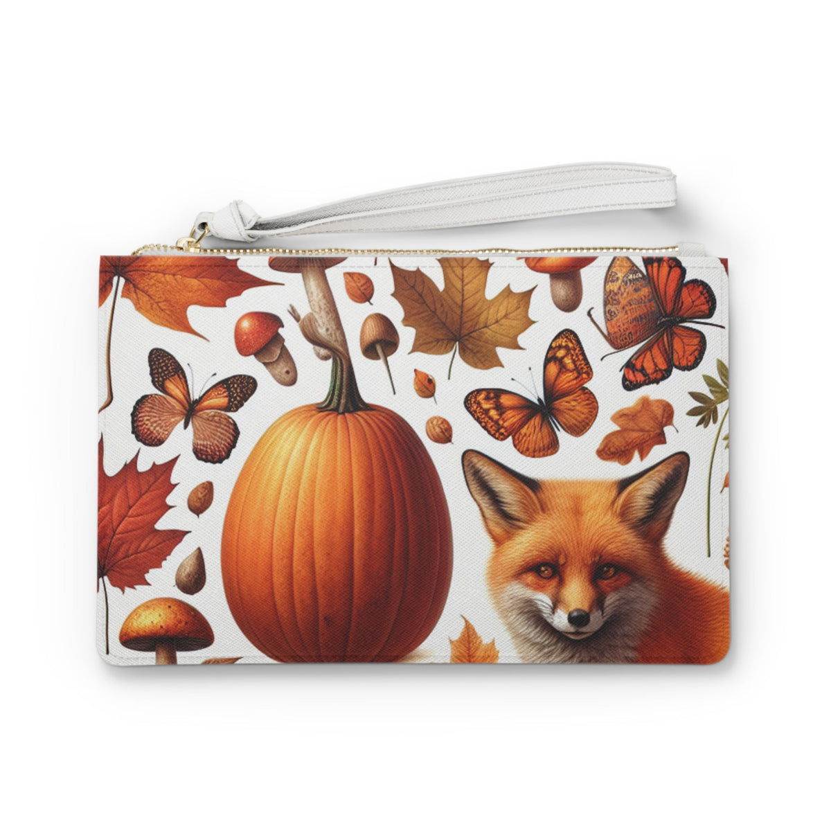 Amelia Harvest Clutch Bag with Autumn Leaf Design One size