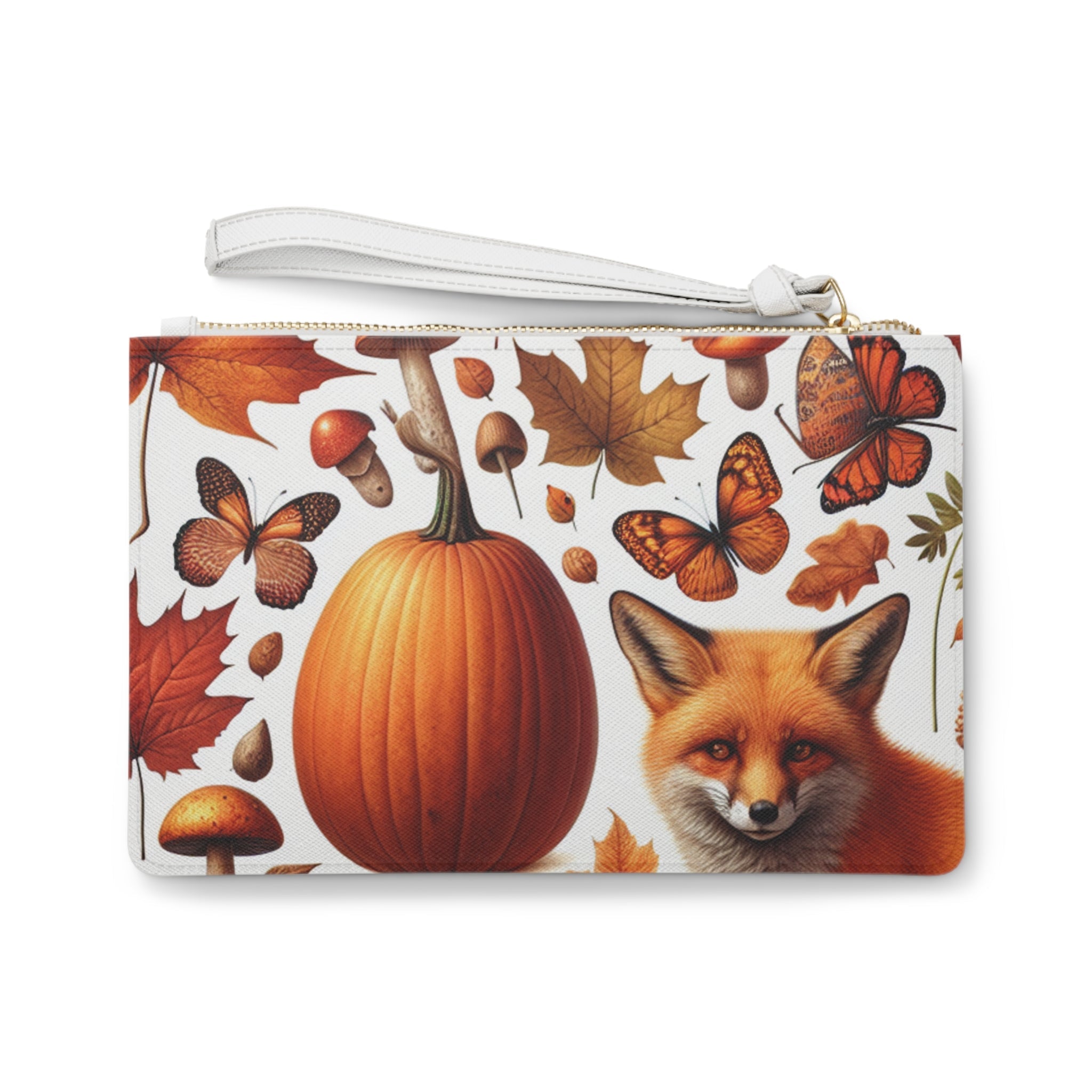Amelia Harvest Clutch Bag with Autumn Leaf Design One size