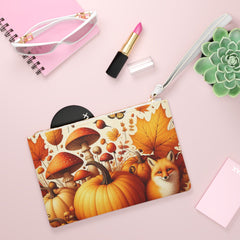 Amelia Harvest Clutch Bag with Autumn Leaf Design One size