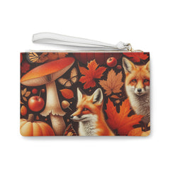 Amelia Harvest Clutch Bag with Autumn Leaf Design One size