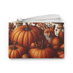 Amelia Harvest Clutch Bag with Autumn Mushroom Design